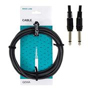 Cable de interconexión GEWA Basic Line 0,1 m, negro, conector jack mono de 6,3 mm - conector jack mono de 6,3 mm, 190300