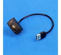 Cable de interfaz de audio de 5 V OEM de repuesto USB 2 para coche, enchufe USB para vehículos, montaje empotrado Dash 0 puerto con carcasa ABS y Di.