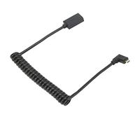 Cable de Interfaz Multimedia Micro HD, Alta Transmisión 8K 60Hz, Diseño de Resorte Retráctil, para Teléfonos Inteligentes, Cámaras, Tabletas (Doblado a la Derecha de 90 Grados)