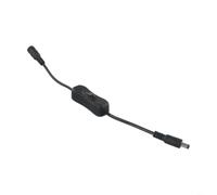 Cable de interruptor de alimentación CC con botón basculante en línea y 5,5 x 2,1 mm para tiras y dispositivos de iluminación LED de 5 voltios, 12 voltios, 24 voltios, 11 pulgadas