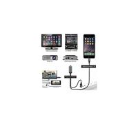 Cable de iPhone a HDMI para dispositivos Lightning, sincronización de audio y video, duplicación de pantalla, resolución HD 1080P con adaptador AV
