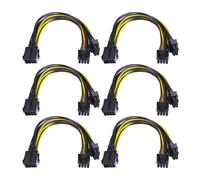 Cable de la Tarjeta gráfica, 6 Paquetes de 8 Pines a Doble PCIe 8 Pines (6 + 2) Tarjeta gráfica PCI Express Adaptador de alimentación GPU VGA Minería Video Card Cable convertidor …