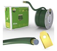 Cable de limitación de 50 m + 30 Cuchillas para Robot cortacésped, cortacésped, Juego de Accesorios de Alambre de limitación para Cable de búsqueda, Compatible con Gardena Husqvarna