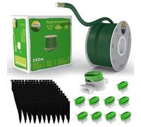 Cable de límite de 250 m + 750 estacas de Tierra + 10 Conectores de Cable para cortacésped robótico, Juego de Cables de límite para Cables de búsqueda, Compatible con Gardena/Bosch/Husqvarna/Worx