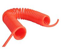 Cable de línea fija Cable de red en espiral Flexible, tubo espiral de poliuretano de 5 mm x 8 mm Manguera de resorte Bomba de aire Manguera de compresor de aire Tubo de resorte(15 meters)