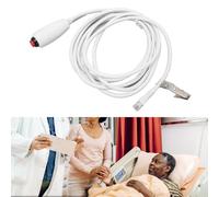 Cable de llamada de enfermera con botón pulsador de 9,8 pies para estaciones con clip y botón rojo