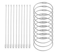 Cable de Llavero de Alambre de 20 Piezas, Llavero de Cable de Acero Inoxidable de 5,9 Pulgadas con Bloqueo de Tornillo Lazo de Llavero de Alta Elasticidad para Colgar Llave