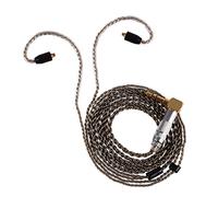Cable De Los Auriculares De Los Auriculares De 3.5mm, Cable De Audio Auxiliar Del Conector Puro De Cobre Mmcx (4ft /1.2M) Para Los Auriculares De SE235 SE535 SE846[ Plata]