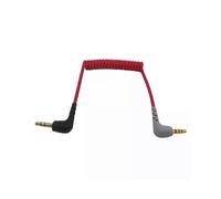 Cable de micrófono TRS a TRRS ajustable de 20 cm a 50 cm, cable de conexión de cable en espiral con