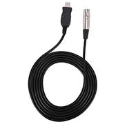 Cable de micrófono USB a XLR, cable adaptador de enlace de micrófono XLR hembra a USB MIC Link Línea de cable negro para Windows 7 / VISTA/XP / 2000