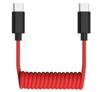 Cable de micrófono USB C a USB C para RODE Wireless Go II 2 / ME/Pro, DJI Mic 1/2, SC16/SC22, cable de micrófono en espiral de audio para cámara DJI OSMO Pocket 3 / Action 2/3 / 4 y smartphone, 1 pie