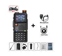 (Cable de micrófono) Walkie Talkie UV-5RH PRO GPS de seis bandas AM FM inalámbrico, frecuencia de copia
