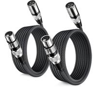 Cable de Micrófono XLR 2 Paquetes 1 M, Cable de Micrófono X/LR Macho a XLR Hembra, Cables Blindados Balanceados de 3 Pines, para Amplificador, Mezclador, Estudio de Grabación, Sistemas de Altavoces