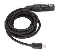 Cable de Micrófono XLR a USB C, Cable de Micrófono USB C bajo Ruido Duradero Alta Frecuencia de Muestreo 20Hz a 20KHz Plug And Play para Estudio(2 m/6,56 pies)