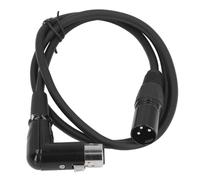 Cable de Micrófono XLR, Cable Adaptador Audible Macho Recto XLR de PVC a Codo Hembra de 90 Grados