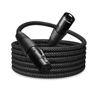 Cable de micrófono XLR - Cable de audio equilibrado de grado profesional con doble blindaje Hi-OFC núcleo de cobre, baja capacitancia, diseño duradero MIL-Spec, macho a hembra para estudio, mezclador
