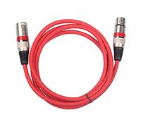 Cable de Micrófono XLR Macho de 3 Clavijas a XLR Hembra Cable de Parche equilibrado Cable de extensión OFC de micrófono para Amplificador Mezclador de micrófono (Rojo 5m)