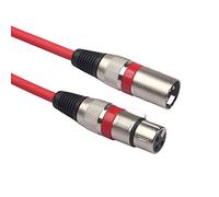 Cable de Micrófono XLR Macho de 3 Clavijas a XLR Hembra Cable de Parche equilibrado Cable de extensión OFC de micrófono para Amplificador Mezclador de micrófono (Rojo 3m)
