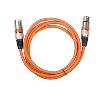Cable de Micrófono XLR Macho de 3 Pines a XLR Hembra Cable de extensión equilibrado Cable de extensión OFC de micrófono para Amplificador Mezclador de micrófono (Naranja 2m)
