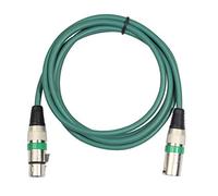 Cable de Micrófono XLR Macho de 3 Pines a XLR Hembra Cable de extensión equilibrado Cable de extensión OFC de micrófono para Amplificador Mezclador de micrófono (Verde 2m)