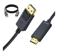 Cable de monitor genérico, 1,8 m 4K de alta velocidad macho a macho, cable de datos Plug and Play para PC, Streamers, profesionales de TI, jugadores, transmisión de medios, vídeo a