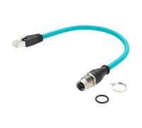 Cable de montaje M12 de código X de 8 pines a RJ45, M12 hembra RJ45 CAT6A, cable blindado S/FTP GigE de alta flexibilidad para sensores PoE, cámaras industriales, procesamiento de imágenes