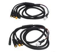 Cable de motor eléctrico 1T4, arnés de protocolo CAN para bicicleta eléctrica Bafang M200 M300 M620, 30 cm, negro, paquete de 2
