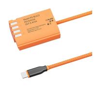 Cable de nailon de 60 cm, conector USB C a cámara, batería virtual para cámaras digitales compactas y modelos avanzados, batería falsa