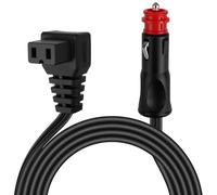 Cable de nevera para refrigerador de coche 12V/24V Cable encendedor de cigarrillos 2M Cable para toma de cigarrillos para Alpicool Mobicool Dometic ICECO Camping Gaz Familia Viaje - Negro