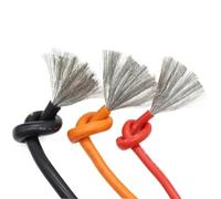 Cable de par trenzado apantallado, Cable de cobre con aislamiento silicona, 10 metros, multicolor, 6-30 AWG(26awg 10meter,Black)