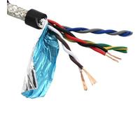 Cable de par Trenzado blindado de 1 m, Cable de Control de señal de comunicación con núcleo de Cobre estañado de 26 24 AWG, 2/4/6/8/10 núcleos(4 Core 26AWG Gray)