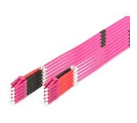 Cable de parche LWL, dúplex, conector LC > LC, multimodo OM4 violeta claro