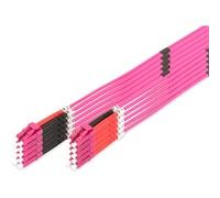 Cable de parche LWL, dúplex, conector LC > LC, multimodo OM4 violeta claro