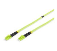 Cable de parche LWL, dúplex, conector LC > LC, multimodo OM5 verde claro