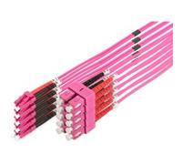 Cable de parche LWL, dúplex, conector LC > SC, multimodo OM4 violeta claro