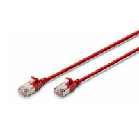 Cable de parcheo slim RJ45-RJ45, Cat. 6A, F/FTP, AWG 32/7, LSOH, 1.5 m, rojo