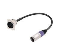 Cable de paso de montaje en Panel XLR tipo D a conector, convertidor hembra a macho de 3 pines Compatible con micrófono de 0,3 M-15M(C1029-D1014MSLVT,8m)