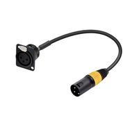 Cable de paso de montaje en Panel XLR tipo D a conector, convertidor hembra a macho de 3 pines Compatible con micrófono de 0,3 M-15M(C1021-D1014MBKYE,1.5m)