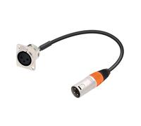 Cable de paso de montaje en Panel XLR tipo D a conector, convertidor hembra a macho de 3 pines Compatible con micrófono de 0,3 M-15M(C1029-D1014MSLOR,10m)