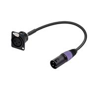 Cable de paso de montaje en Panel XLR tipo D a conector, convertidor hembra a macho de 3 pines Compatible con micrófono de 0,3 M-15M(C1021-D1014MBKVT,8m)
