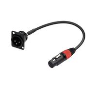 Cable de paso de montaje en Panel XLR tipo D a conector, convertidor hembra a macho de 3 pines Compatible con micrófono de 0,3 M-15M(C1022-D1014FBKRD,2m)