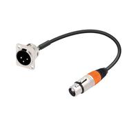 Cable de paso de montaje en Panel XLR tipo D a conector, convertidor hembra a macho de 3 pines Compatible con micrófono de 0,3 M-15M(C1028-D1014FSLOR,10m)