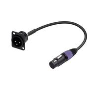 Cable de paso de montaje en Panel XLR tipo D a conector, convertidor hembra a macho de 3 pines Compatible con micrófono de 0,3 M-15M(C1022-D1014FBKVT,8m)