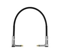 Cable de pedal de efectos de guitarra de 15 cm, 30 cm, 50 cm, conector plano de 6,35 mm, cable adaptador de cable de cabeza redonda