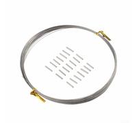 Cable de pesca de acero inoxidable resistente a mordeduras para agua salada para pesca en aguas profundas con mangas de crimpado de cobre, 10 metros de longitud, resistente, 120 a 400 libras, color