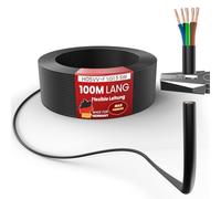 Cable de plástico flexible H05VV-F 5G0,75; 5G1; 5G1,5 o 5G2,5, Pasa Cables Electricos, Color Negro (H05VV-F 5G1,5 SW, 100 m)