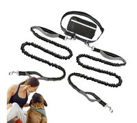 Cable De Plomo De Perro - Cable De Nylon Reflectante Para Dos Perros | Lugar De Perro Duradero Con Bolsa De Almacenamiento, Ideal Para Corredores, Patio Y Uso Al Aire Libre, Locos
