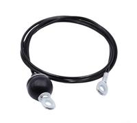 Cable de polea de acero recubierto de plástico de 5 mm de diámetro para reparación de máquinas de gimnasio en casa, color negro, 2 metros de largo (7 metros)