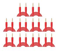 Cable de prueba de enchufe banana macho a macho soldado Funda de PVC de latón premium 10A 30VAC 60VDC Cable de prueba de alto rendimiento para diagnóstico automotriz Uso (Rojo)