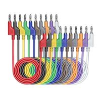 Cable de prueba eléctrico suave de conector Banana a Banana apilable, 10 Uds., 1000V, 15A, adecuado for multímetro